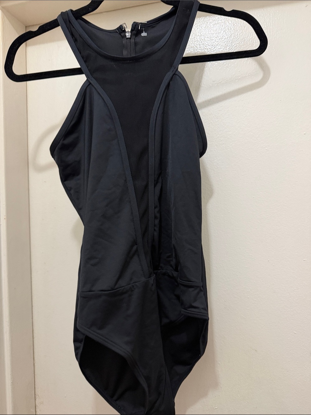 Black High-Neck One-Piece Swimsuit